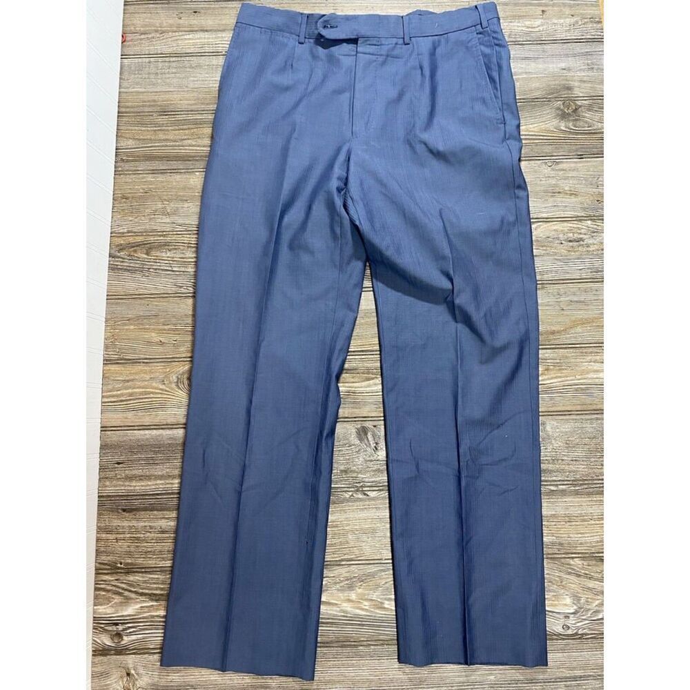 Mens Ermenegildo Zegna Rayon Trouser Gray Pants | 50 R Made in Spain 30" Inseam